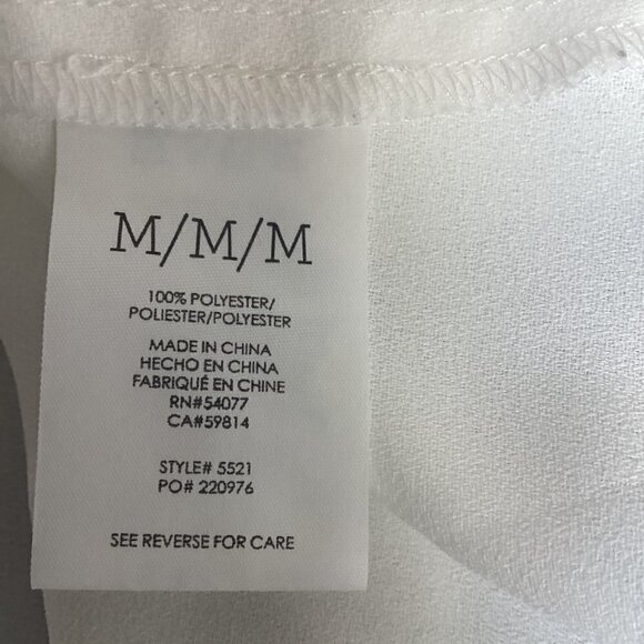 CAbi Sz M White Float Blouse Style 5521 Button Up Bell Sleeve Crew Neck 184A - Picture 7 of 10